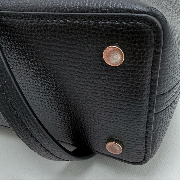 Kate Spade New York Saffiano Leather Small Satchel Black Top Handle Crossbody - Picture 10 of 15